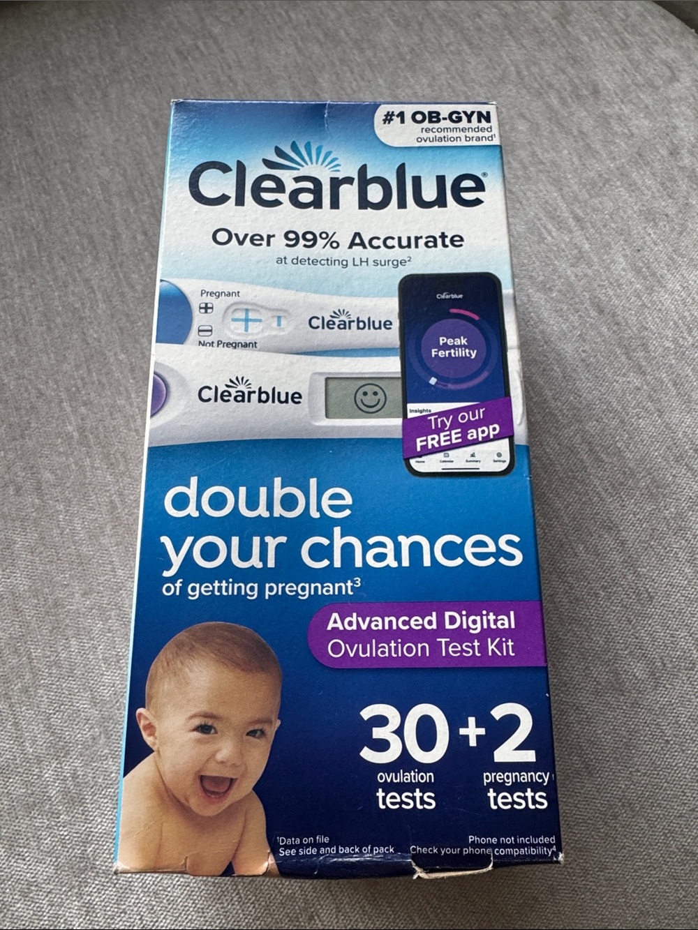 New Clear Blue Advanced Digital Ovulation Test Kit 30+ 2